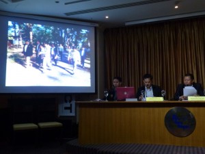 Thai authorities present their cases against illegal logging of Rosewood in Thailand's north-east Forests, FCCT Bangkok
